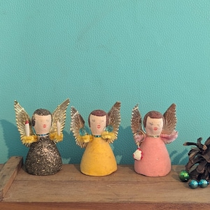 Vintage Spun Cotton Angels Christmas