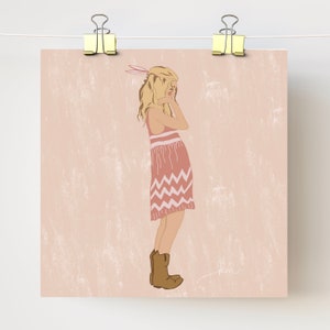 Boho Western Chic Girls Room Digital Illustration