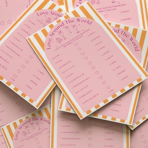 Love At First Spritz Bridal Shower Game I Love You Around The World Hen Party Game Girls Night Out Quiz Editable Instant Download Games