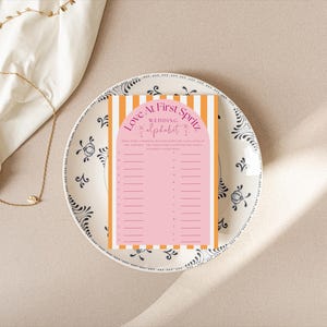 Love At First Spritz Bridal Shower Game Wedding Alphabet Hen Party Game Girls Night Out Italian Theme Bachelorette Editable Instant Download