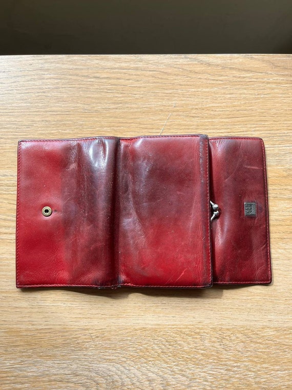 GIANFRANCO FERRE burgundy dark red leather wallet - image 8