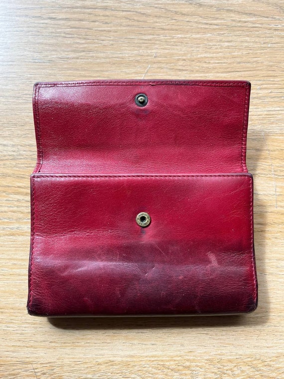 GIANFRANCO FERRE burgundy dark red leather wallet - image 6