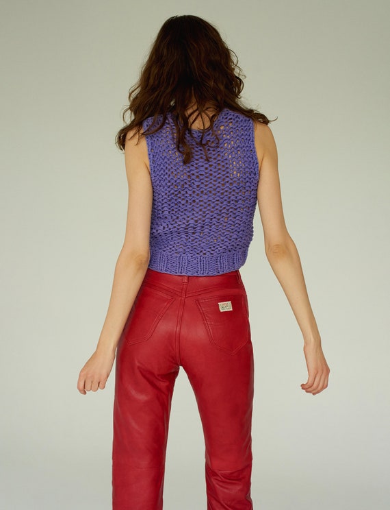 Red Rifle leather high waist pants 29 size