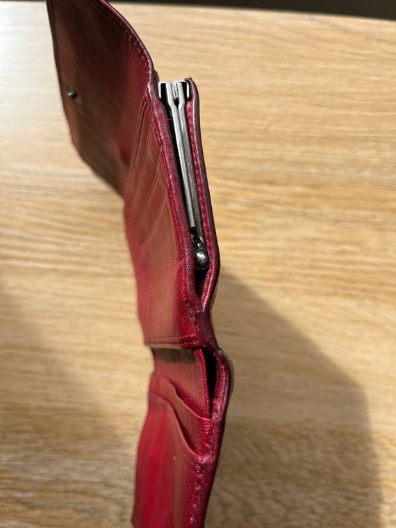GIANFRANCO FERRE burgundy dark red leather wallet - image 4