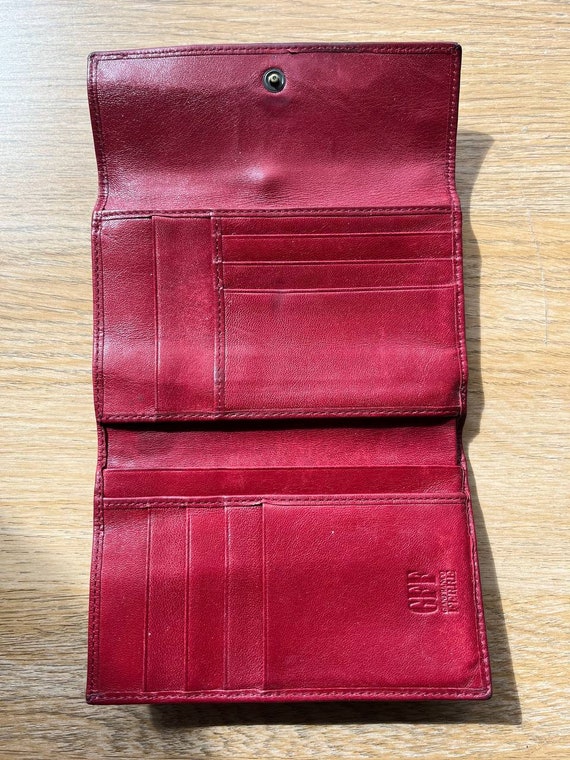 GIANFRANCO FERRE burgundy dark red leather wallet - image 10
