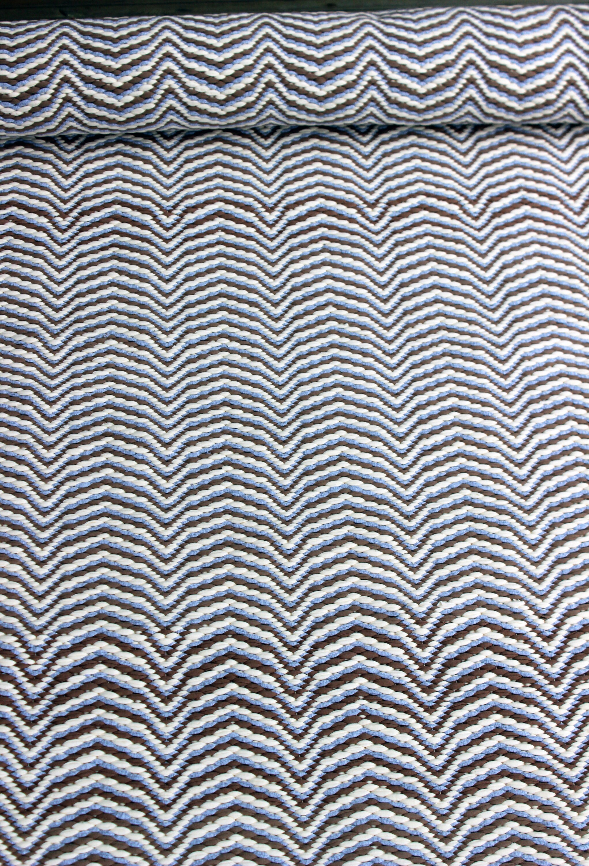 Natural White, Gray, Beige Rag Rug. Handmade on Loom. Scandinavian ...