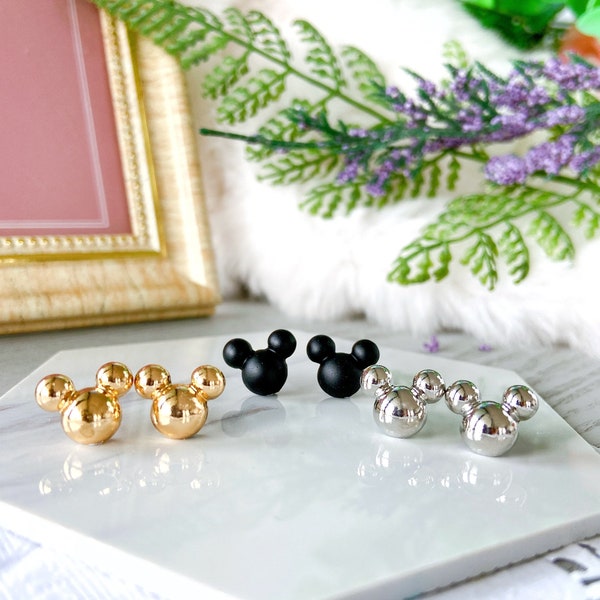 Lovely Mouse Earrings Stud, Cartoon Earrings, Mickey Mouse Earrings, Adorable Mouse, Mickey Mouse Stud Earrings, S925 Earrings