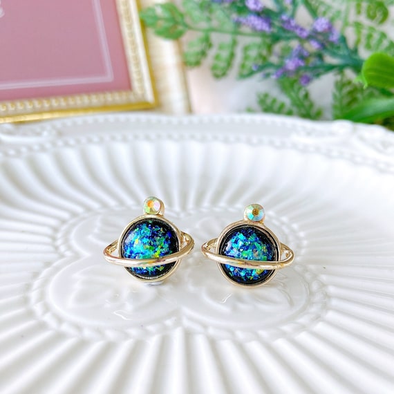 Planet stud earrings sale