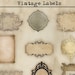 Vintage Labels Printable Blank Vintage Labels Pack of 9 | Etsy