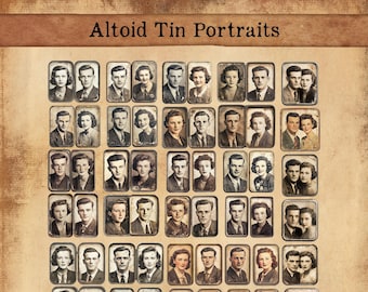 Altoid Tin Portraits, fotografías imprimibles, retratos, retratos antiguos