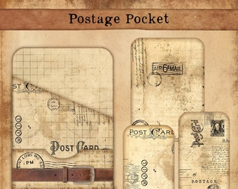 Postage Pocket Junk Journaling Pocket, Ephemera Pocket voor Junk Journaling