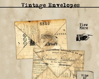 Enveloppes vintage, Rangement éphémères, Correspondant, Happy Mail, Enveloppes