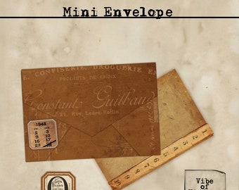 Kit de sobre vintage imprimible (Bonus Ephemera)