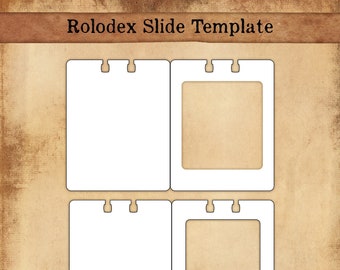 Rolodex Slide Template, Cricut, Specimen Slides, Photo Slides, Png Slides