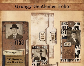 Grungy Gentelmen  Folio. Shabby Folio, Grungy Folio, Mini Folio