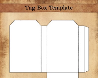 Tag Box Template, Cricut, Specimen Slides, Photo Slides, Png Slides