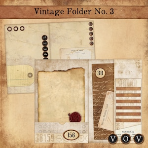 Vintage Folder No.3 for Junk Journals and Other Paper Craft