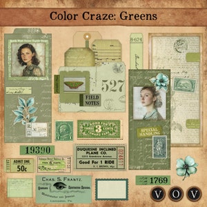 Engouement pour la couleur : les verts. Folio minable, folio rustique, mini folio