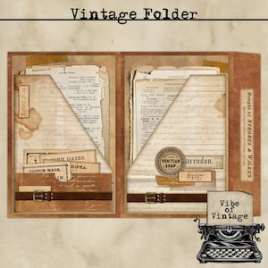 Vintage Folder, Ephemera storage for Junk Journals