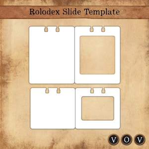 Rolodex Slide Template, Cricut, Specimen Slides, Photo Slides, Png Slides image 1