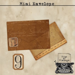 Kit d’enveloppe vintage imprimable ( Bonus Ephemera)