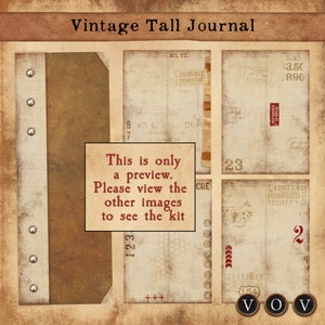 Vintage Tall Journal