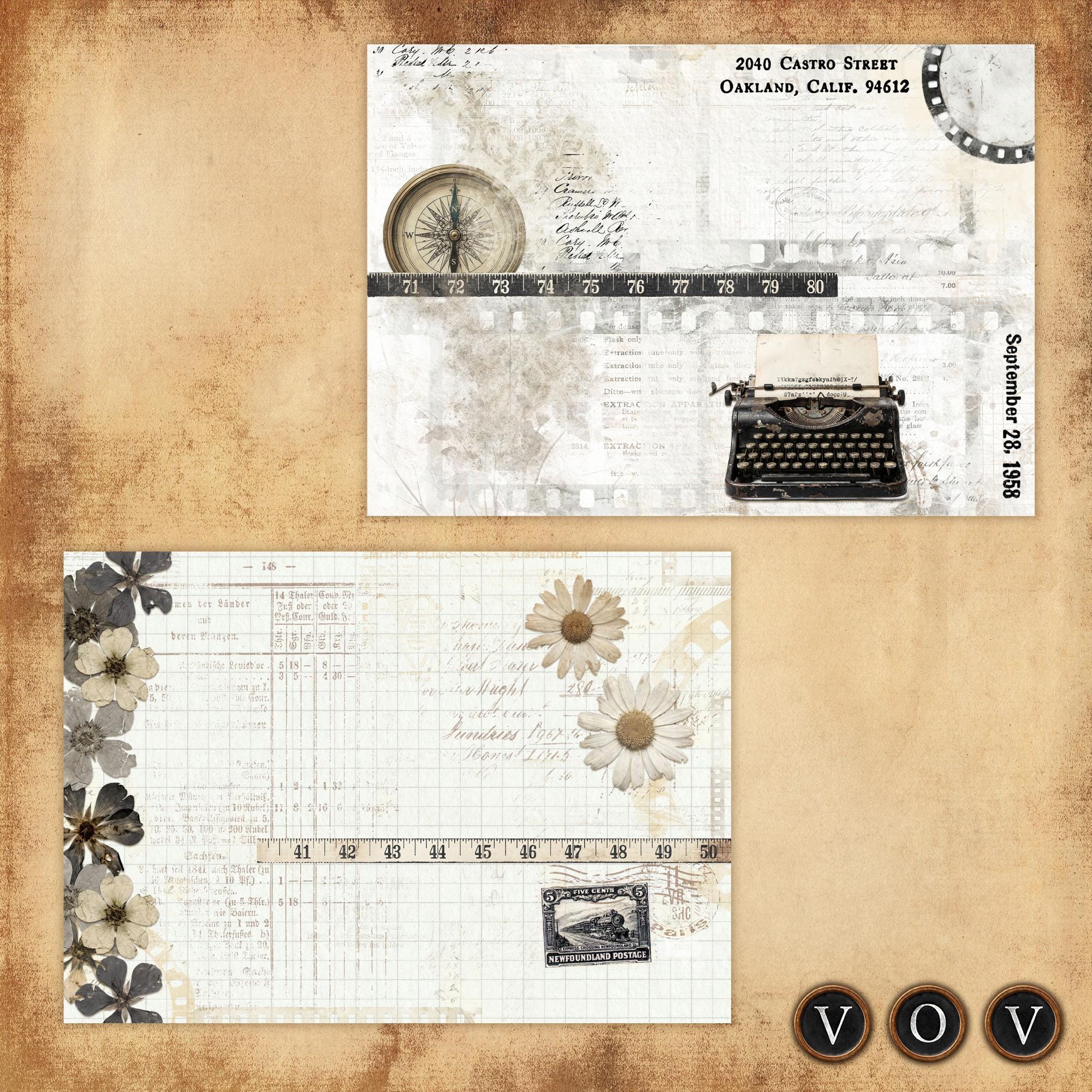 Timeworn Treasures: Paper Findings-printable Junk Journal Pages Vintage ...