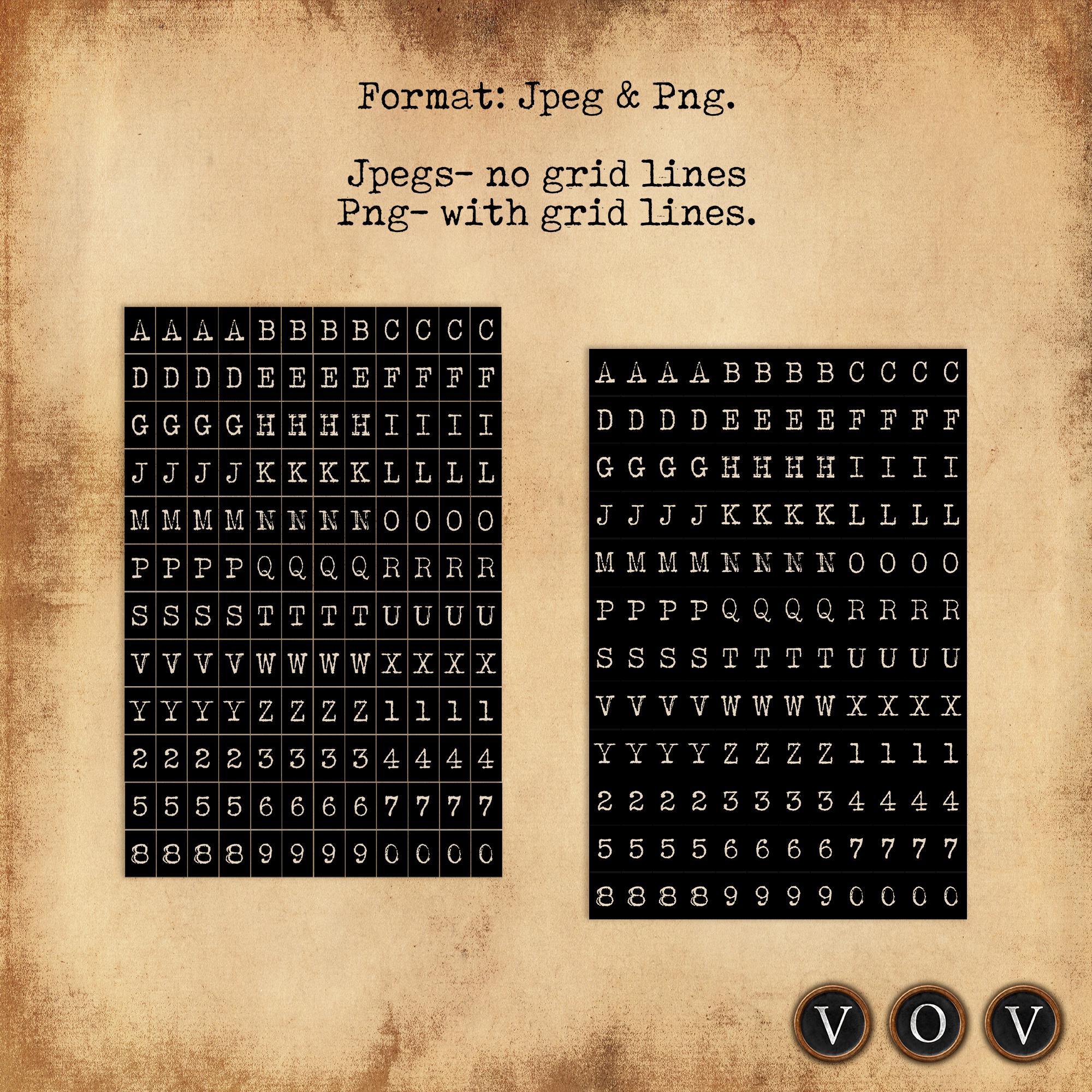 Vintage Alphanumeric Label Stickers A–Z 0–9 Symbols Printable Cutting ...