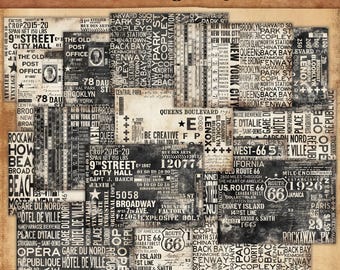 Industrial Grunge Papers No. 2 , Industrial Grunge Background Pages, Printable Papers, Junk Journaling, Vintage Grunge, Junk Journals