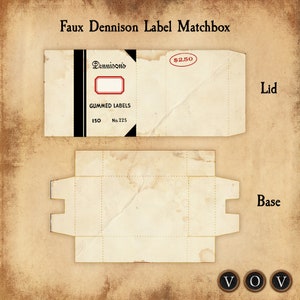 Dennison's Labels and Matchbox, Mini Label Storage, Printable Boxes, Printable Matchboxes ...