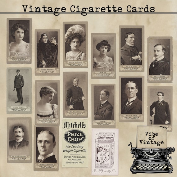 buy cigarette cards Buy Printable Vintage Cigarette Cards Circa 1906-1922, Vintage Tea Card  Scans for Junk Journals, ATC Cards Online in India