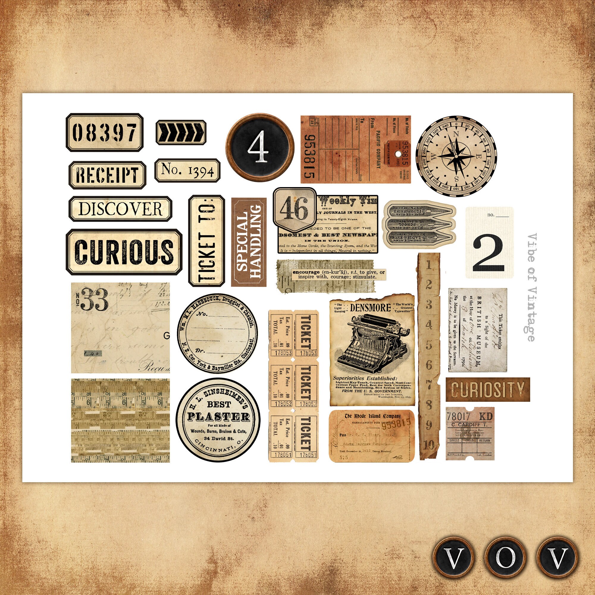 Vintage Scrap Clusters for Junk Journals and Other Paper Craft Projects ...