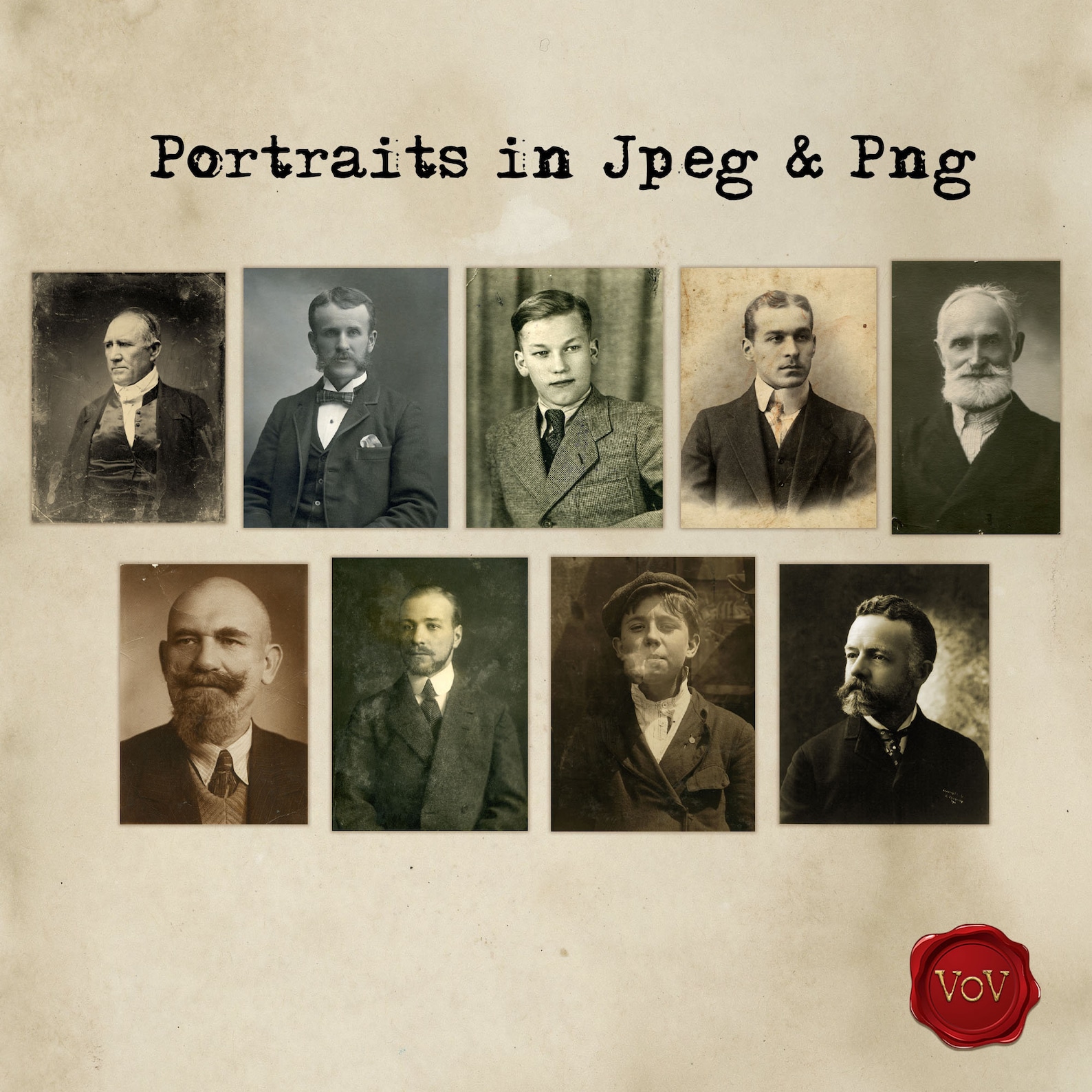 Printable Vintage Portraits and Photo Cards Vintage Photos - Etsy