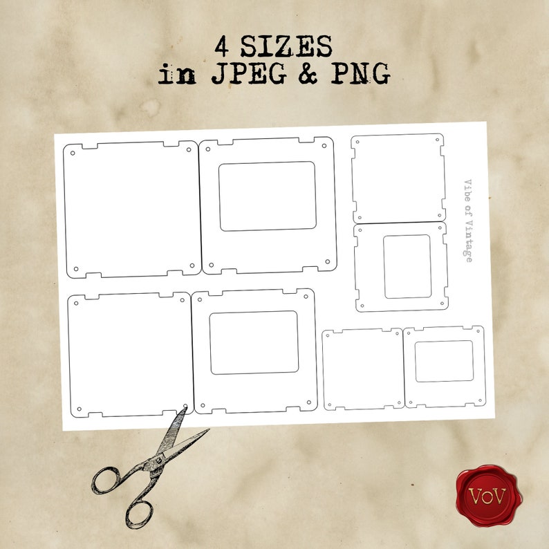 Printable Specimen Slide Template for Junk Journals. Etsy