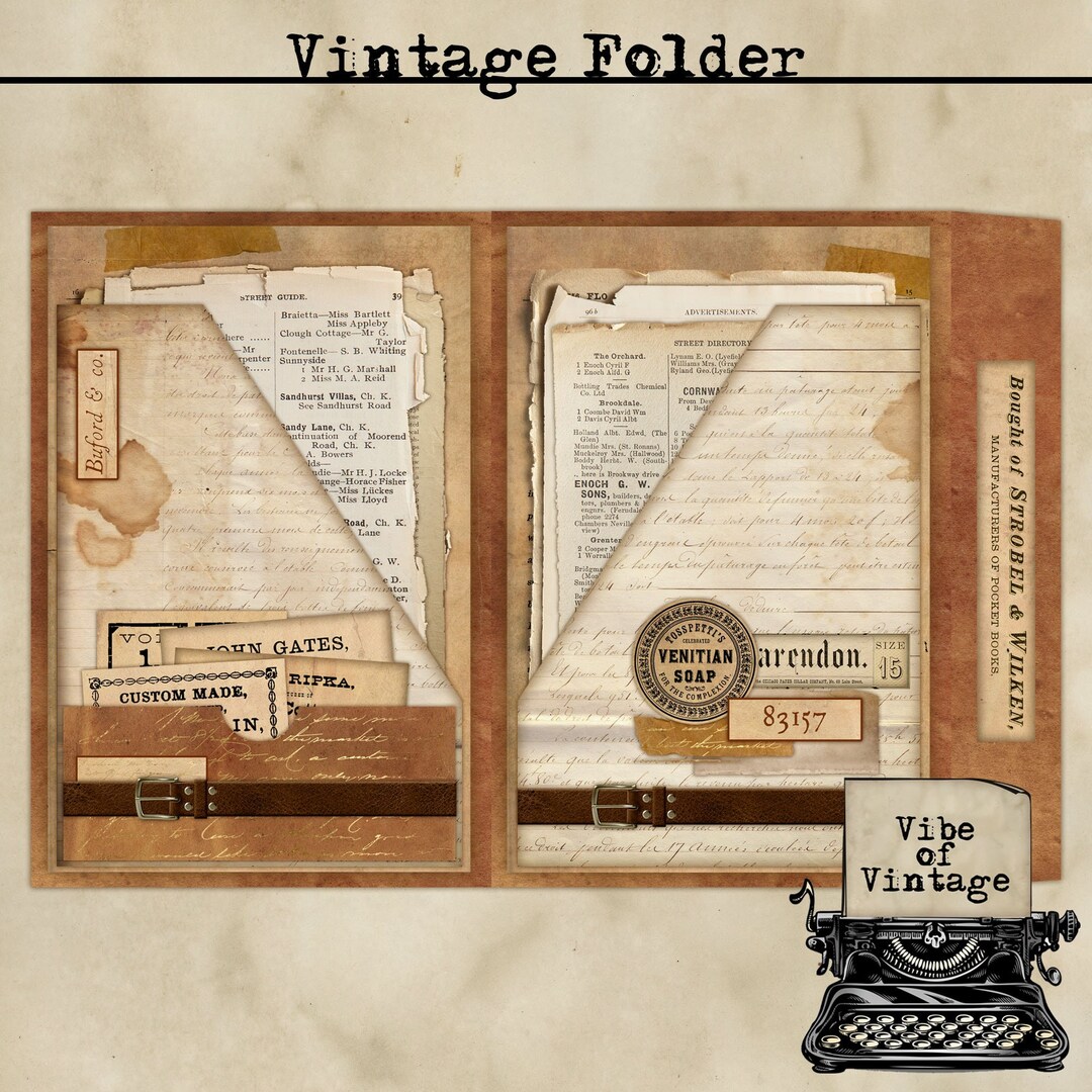 Vintage Folder, Ephemera Storage for Junk Journals - Etsy