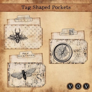 Tasche a forma di etichetta, inserti tascabili, linguette ed elementi decorativi