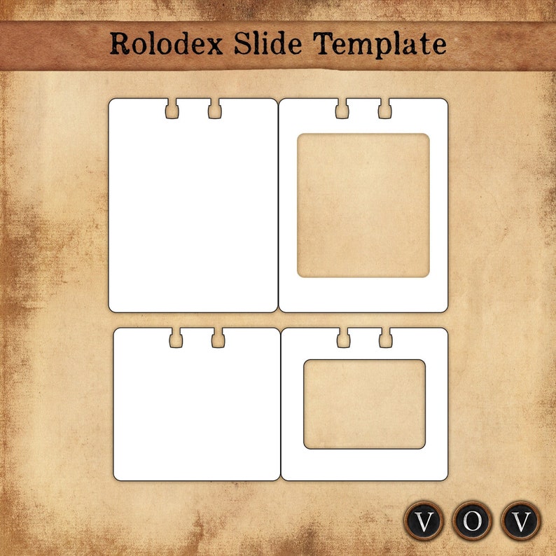 Rolodex Slide Template, Cricut, Specimen Slides, Photo Slides, Png Slides image 1