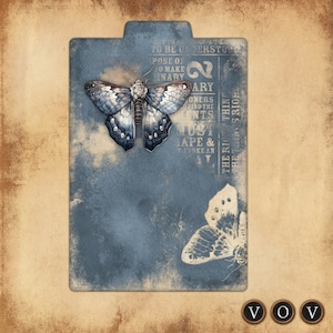 Distressed Denim & Moth File Folders, Junk Journaling File Folders ...