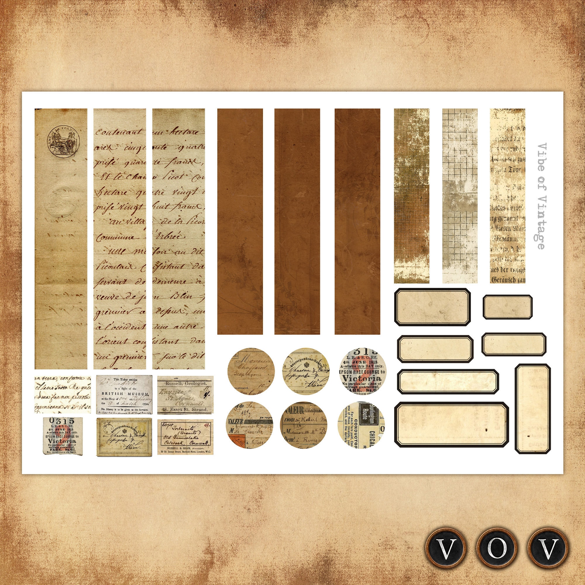 Vintage Scrap Clusters for Junk Journals and Other Paper Craft Projects ...