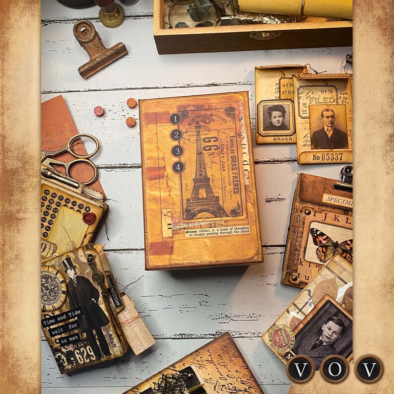 Ephemera Storage Box Journal Box Printable Storage Box Etsy