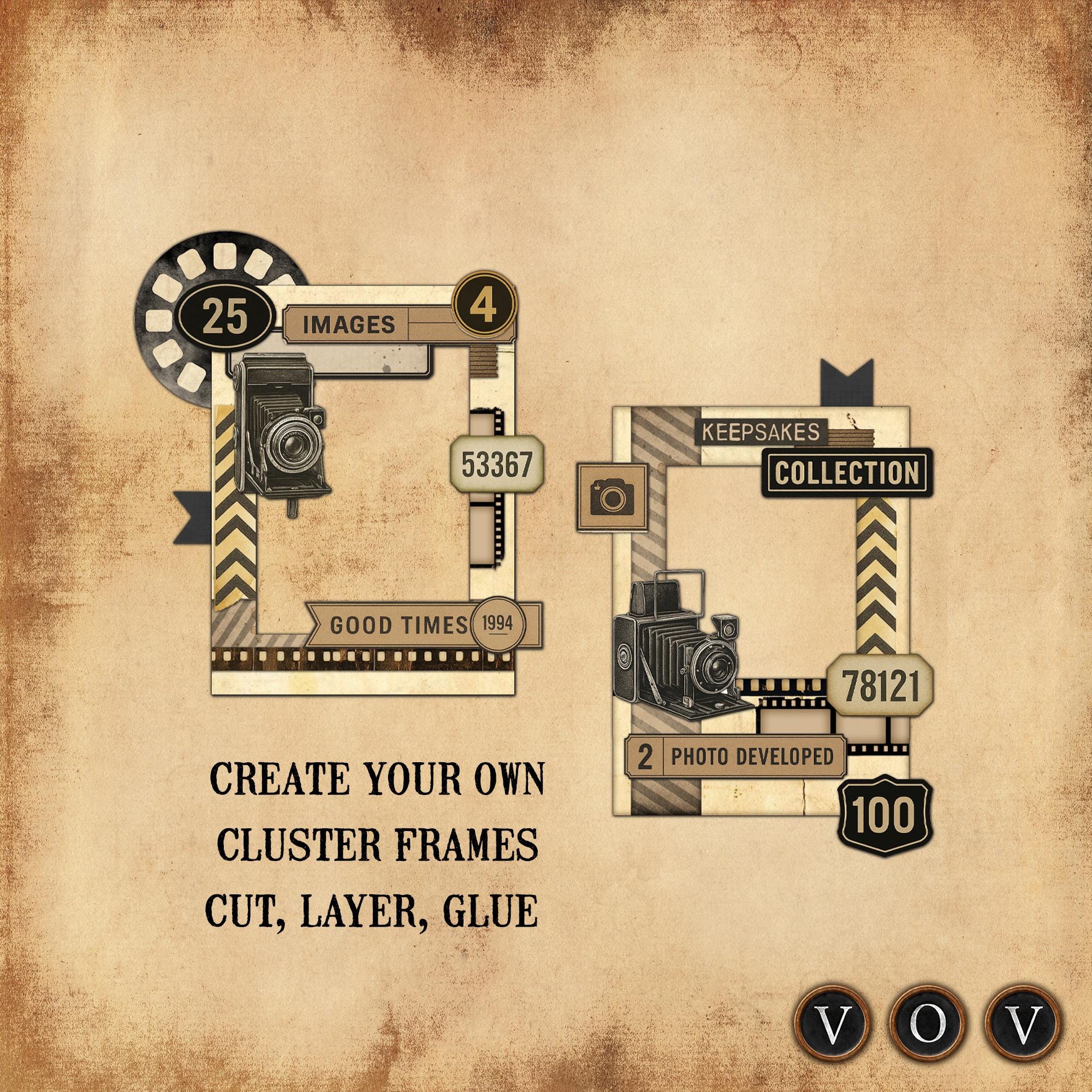 Vintage Ephemera Frames: Junk Journal Printable Kit (A4, PDF Download ...