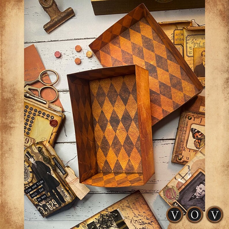 Ephemera Storage Box Journal Box Printable Storage Box Etsy