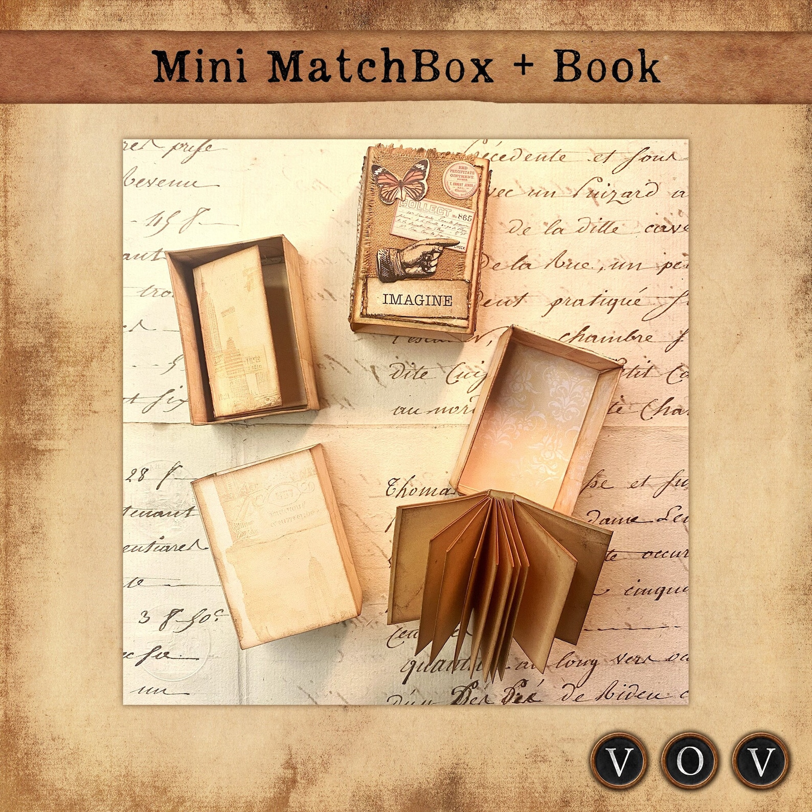 Mini Matchbox + Book, Mini Storage, Printable Boxes, Printable ...