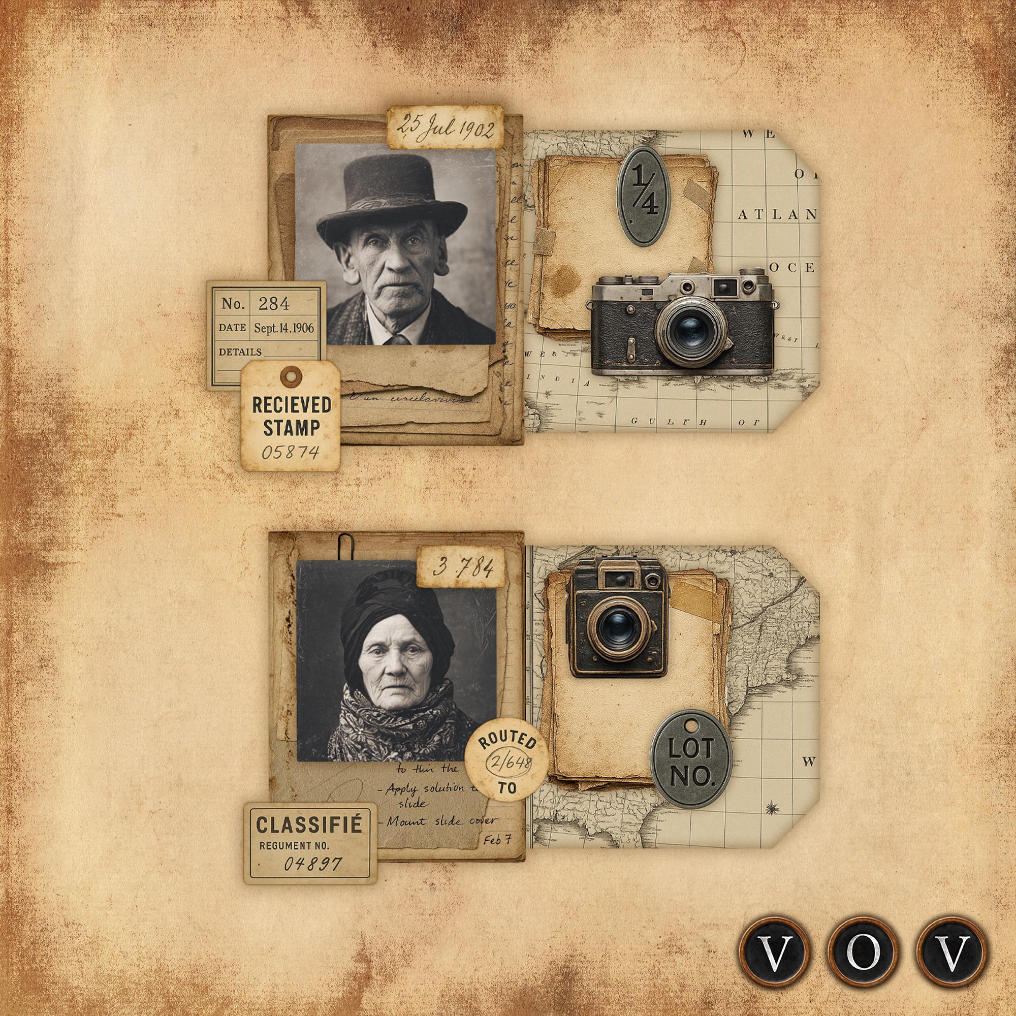 Vintage Frame Kit: Printable Junk Journal Ephemera (PDF & JPEG A4 Size ...