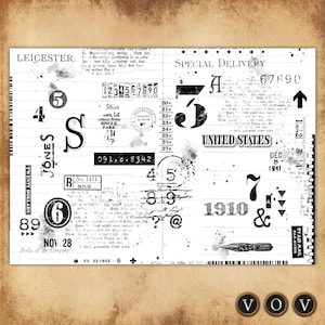 Ink Saver Background Pages, Printable Stamp Papers, Junk Journaling ...