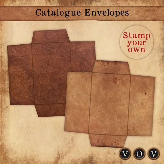 Vintage Catalogue Envelopes, Printable Junk Journal Ephemera (Digital Download)