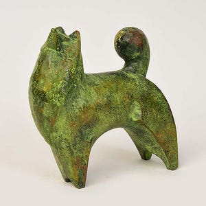 20th Century, Showa, Japanese Bronze Animal Dog