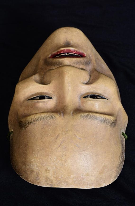 19世紀、明治時代の日本のアンティーク木製能面 - Etsy 日本