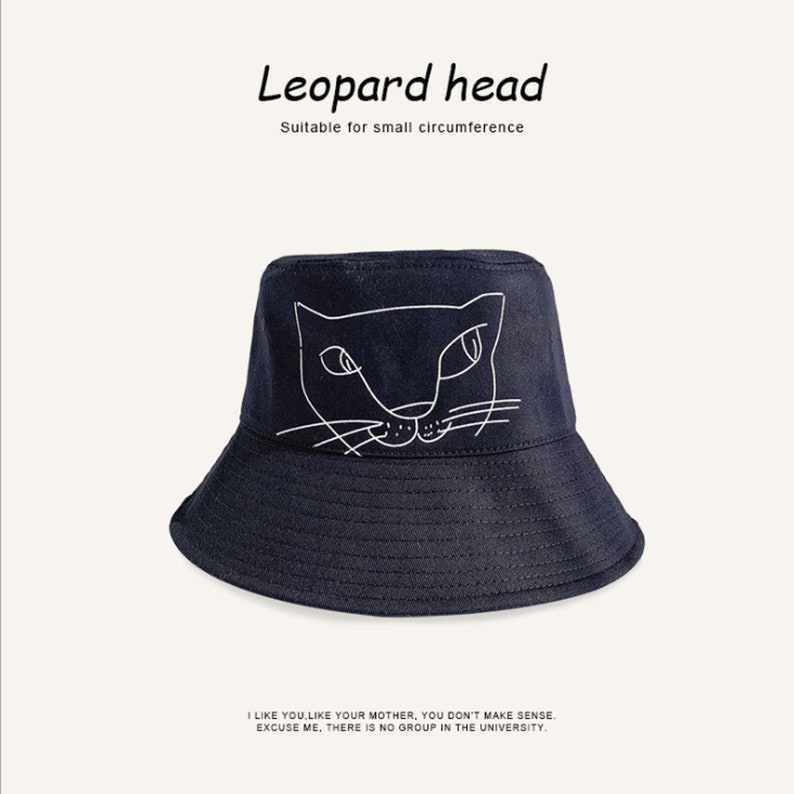 black cotton Bucket Hats Sun Hats