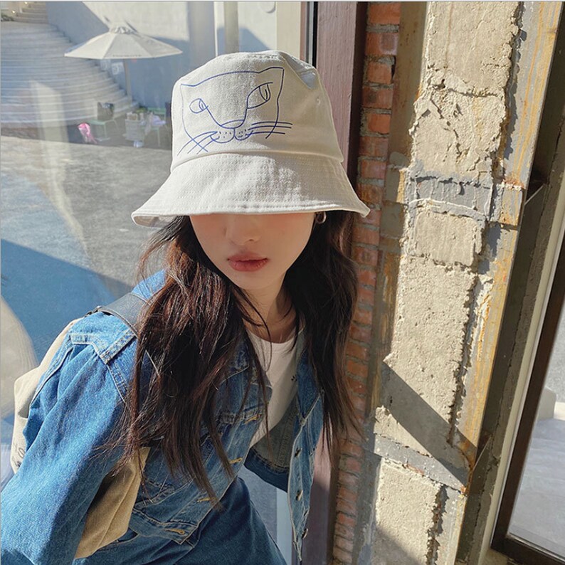 black cotton Bucket Hats Sun Hats